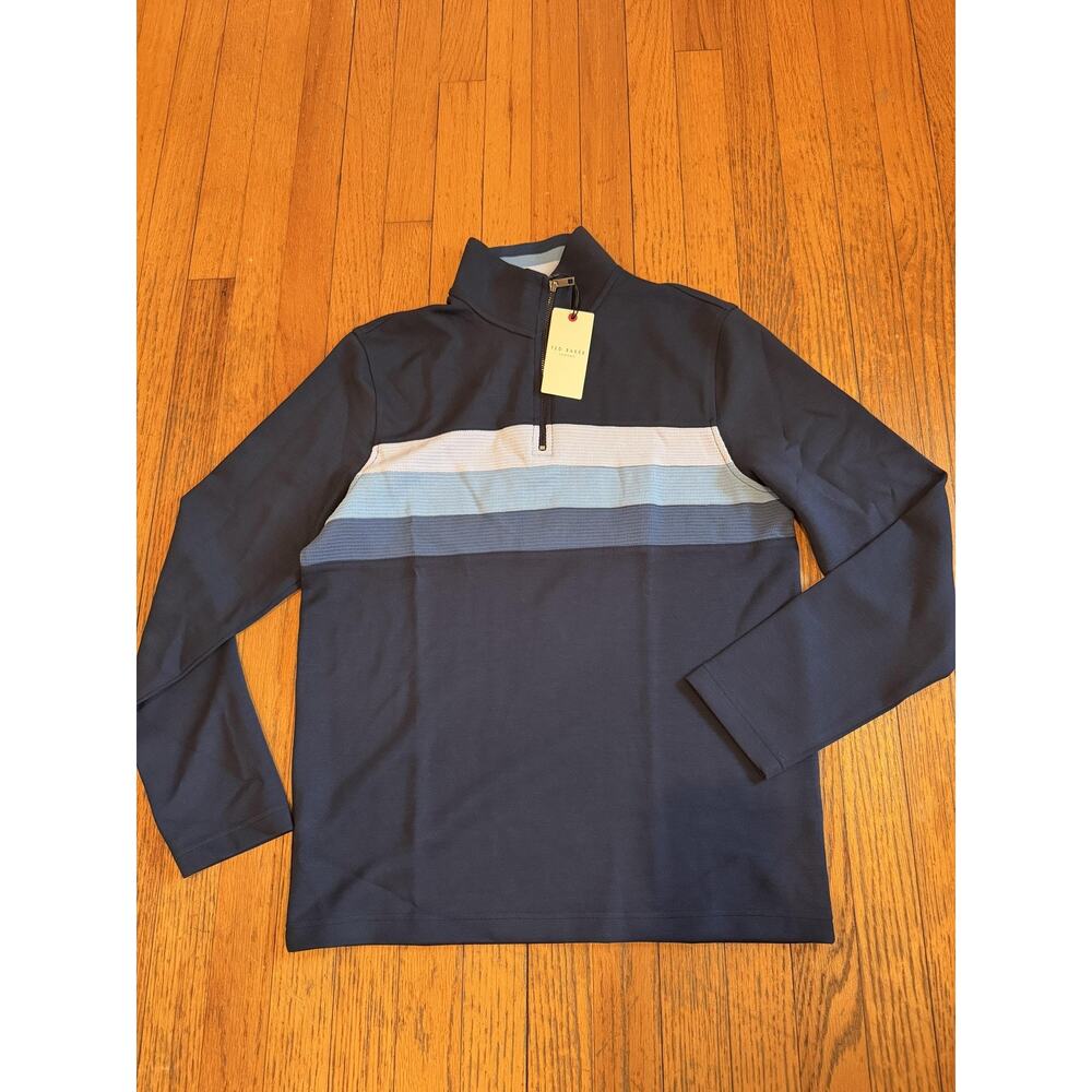 Ted Baker Mens Longman Half Zip Mock Neck Sweater NWT